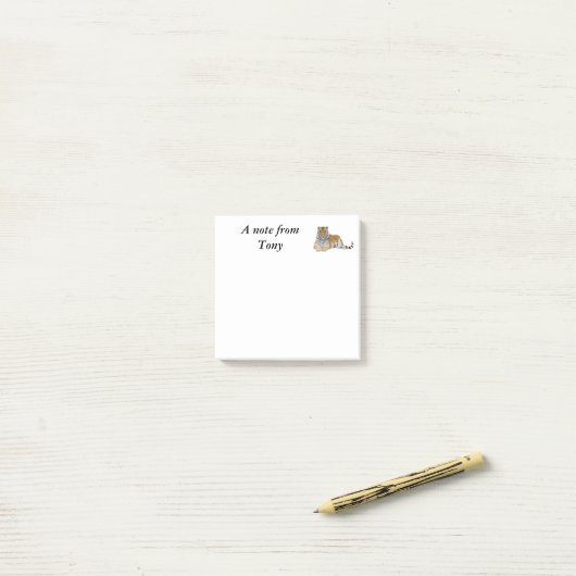 tijger post-it® notes (Op bureau)
