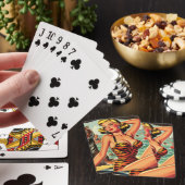 tijger print meisje pokerkaarten (Insitu)