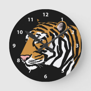 Tijger Profiel Portret Ronde Klok