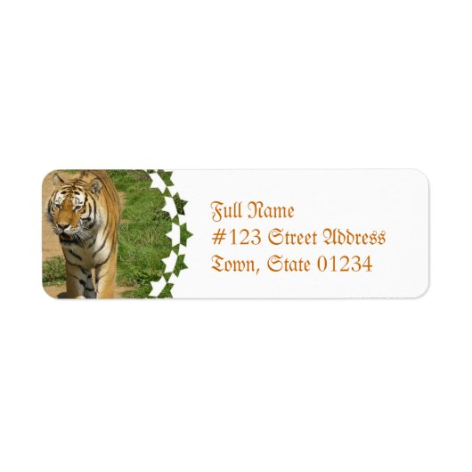 Tijger Prowl Mailing Labels (Voorkant)