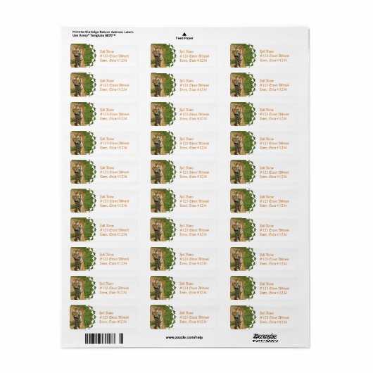 Tijger Prowl Mailing Labels (Full Sheet)