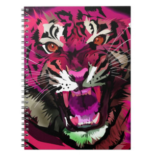 Tijger roar - Roze Notitieboek