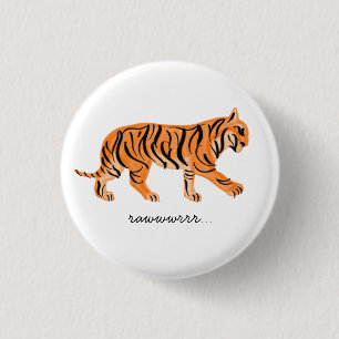 tijger ronde button 3,2 cm