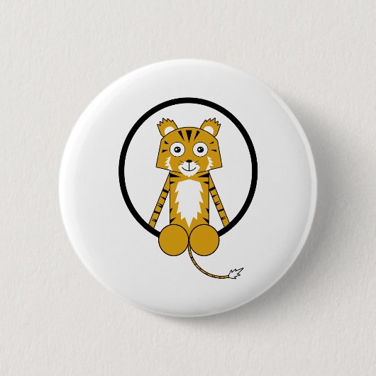 tijger ronde button 5,7 cm (Voorkant)