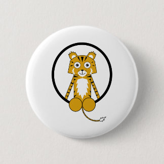 tijger ronde button 5,7 cm