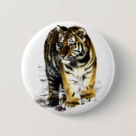 tijger ronde button 5,7 cm (Voorkant)