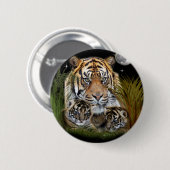 tijger ronde button 5,7 cm (Voorkant /achterkant)