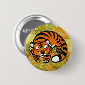tijger ronde button 5,7 cm (Voorkant /achterkant)
