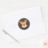 tijger ronde sticker (Envelop)