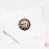 tijger ronde sticker (Envelop)