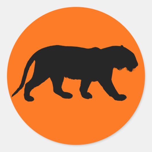 tijger ronde sticker (Voorkant)