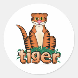 TIJGER! RONDE STICKER