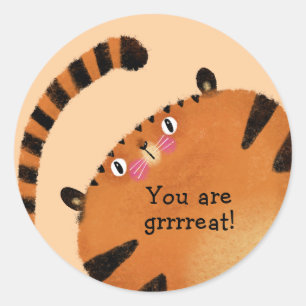 tijger ronde sticker