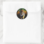 tijger ronde sticker (Tas)