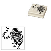 tijger 	rubberstempel (Gestempeld)