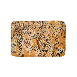tijger safari wildlife patroon badmat