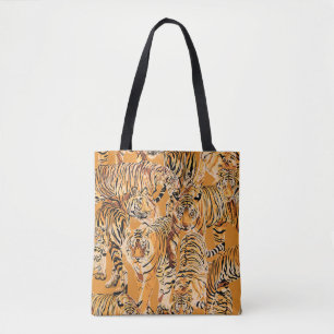 tijger safari wildlife patroon draagtas