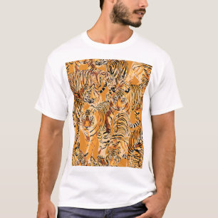  tijger safari wildlife patroon t-shirt