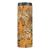 tijger safari wildlife patroon thermosbeker (Achterkant)