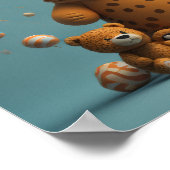 Tijger Schattigee baby Poster (Hoek)