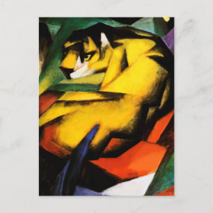 Tijger schilderij van Franz Marc Briefkaart