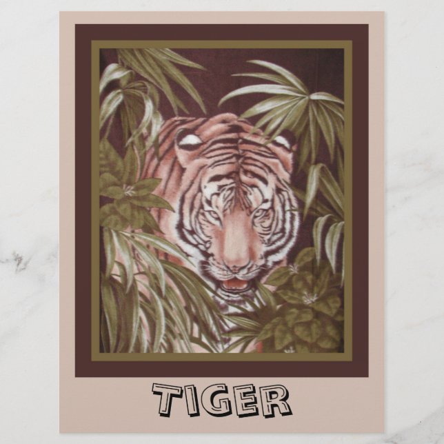 Tijger scrapbookpapier (Voorkant)