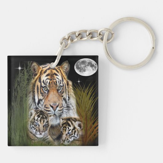 tijger sleutelhanger (Achterkant)