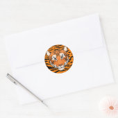 Tijger Sticker (Circle) - ga wilde tijgers! (Envelop)