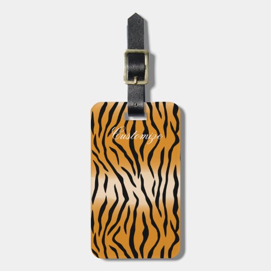 Tijger Stripes Pattern Thunder_Cove Bagagelabel (Voorkant verticaal)