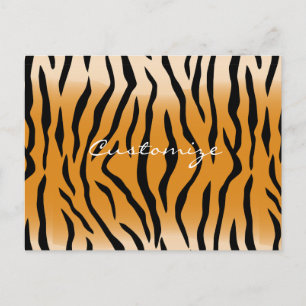 Tijger Stripes Pattern Thunder_Cove Briefkaart