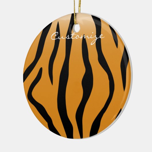 Tijger Stripes Pattern Thunder_Cove Keramisch Ornament (Links)
