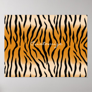 Tijger Stripes Pattern Thunder_Cove Poster