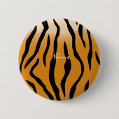 Tijger Stripes Pattern Thunder_Cove Ronde Button 5,7 Cm (Voorkant)