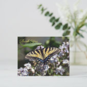 Tijger Swallowtail Butterfly Dank u Briefkaart (Staand voorkant)