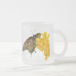 Tijger Swallowtail Butterfly - Donkere fase Matglas Koffiemok