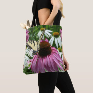 Tijger Swallowtail Vlinder op Coneflower Canvas ta Draagtas