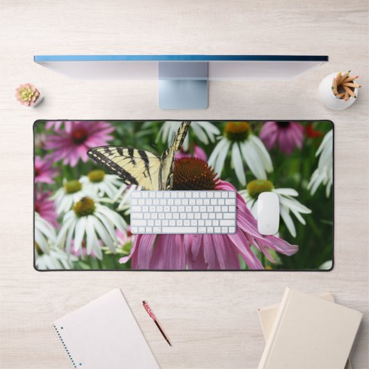 Tijger Swallowtail Vlinder op Coneflower Desk Mat (Kantoor 1)