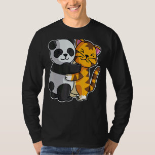 Tijger Tabby Kat & Panda Leuke Dieren Voor Vrouwen T-shirt