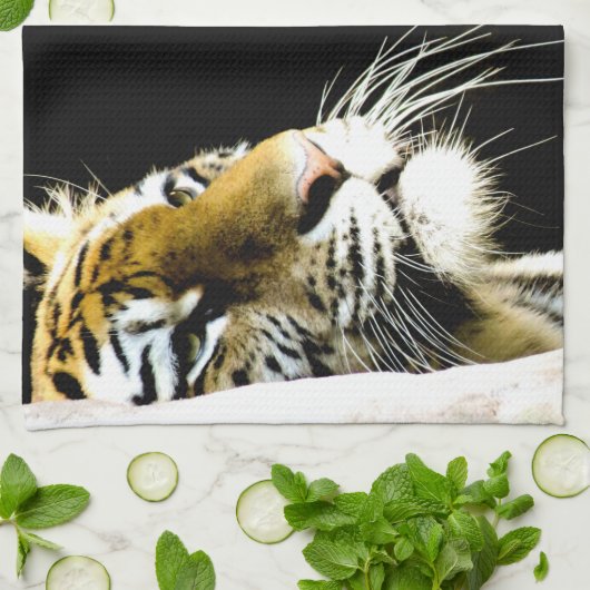 tijger theedoek (Gevouwen)