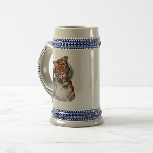 Tijger, tijger Beer Stein Bierpul (Voorkant links)