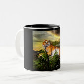 Tijger, tijger, verbluffende heldere Mok (Voorkant links)