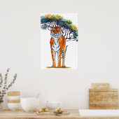 Tijger, tijger, verbluffende helderheid poster (Keuken)