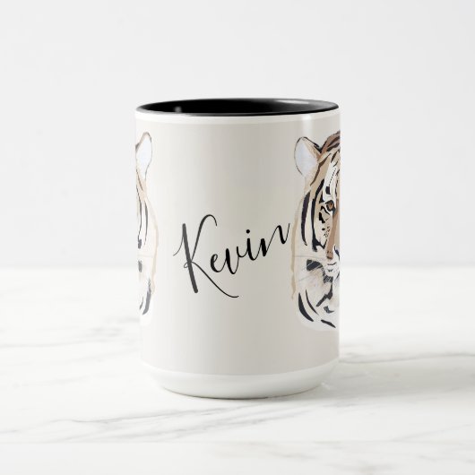 Tijger, tijgergezicht, symbool van 2022 mok (Midden)