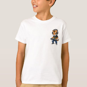 Tijger Toetsenbord DJ Muzikant Hip Hop Kinderen T-shirt