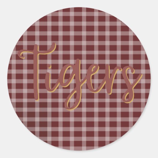 Tijger trots preppy sticker (Voorkant)