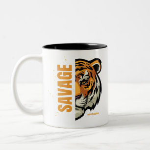 tijger tweekleurige koffiemok