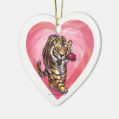 Tijger Valentijnsdag Keramisch Ornament (Links)