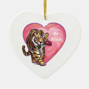 Tijger Valentijnsdag Keramisch Ornament