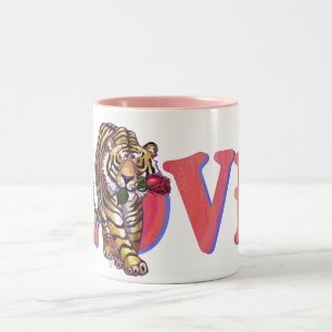 Tijger Valentijnsdag Tweekleurige Koffiemok