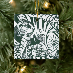 Tijger van Franz Marc, Vintage Expressionisme Kuns Keramisch Ornament